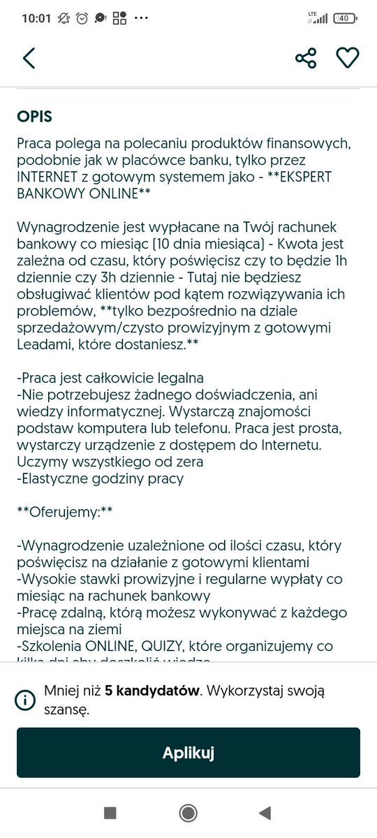 artzuista's tweet photo. @321Crypto zerknij na to może nie jest to klasyczny raport z placu boju, ale trwa rekrutacja na doradcę inwestycyjnego dla skamieniałych. W ogłoszeniu zero nazwy firmy. Wygląda jak klasyczny boiler room. Pozdro https://t.co/dYQQeClHmM