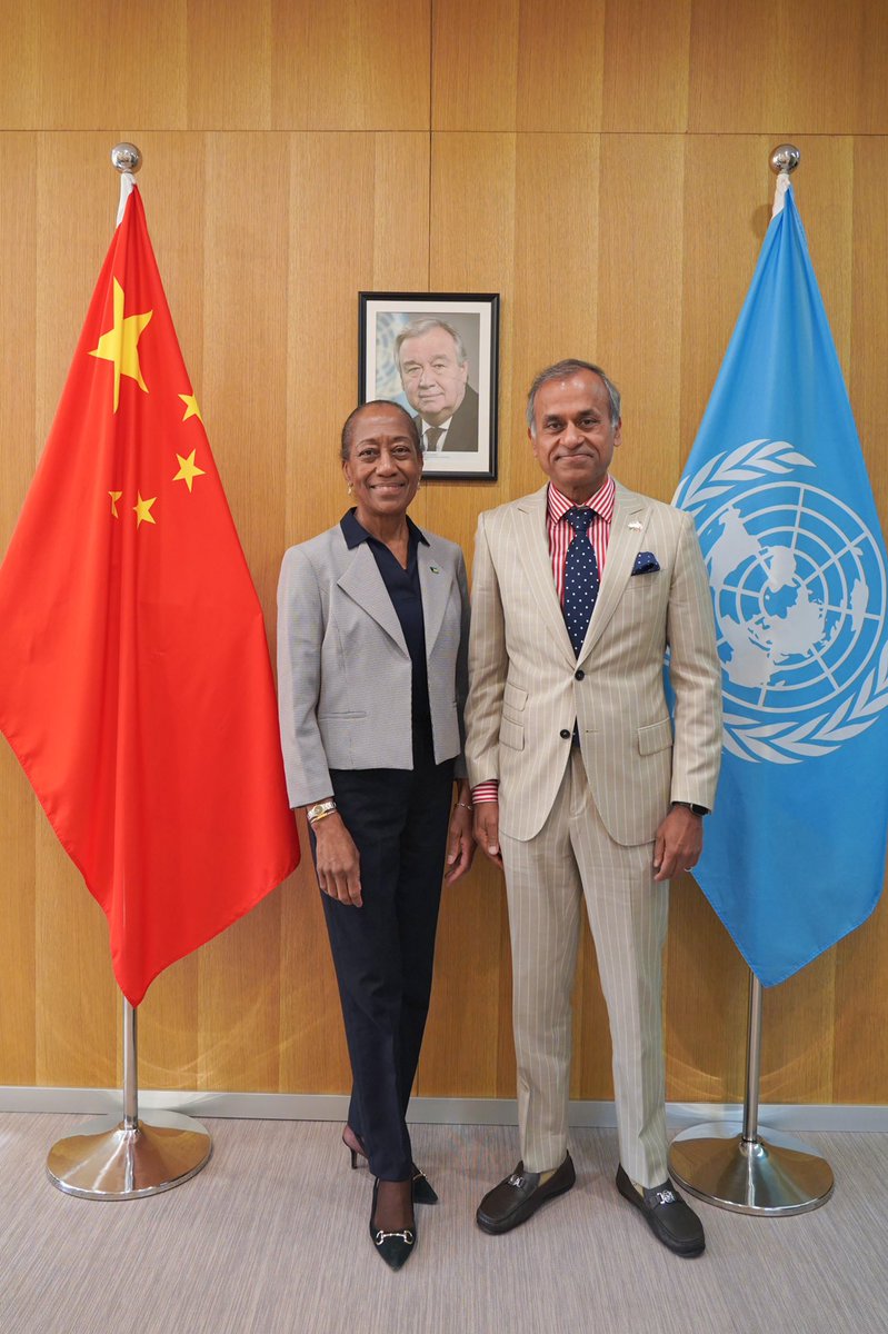 sidchat1's tweet image. I met Ambassador of Bahamas 🇧🇸 to China 🇨🇳 H.E. Dr. Paulette Bethel, Ph.D, an illustrious diplomat. We discussed the significance of #COP27 for the very survival of small island states globally. I briefed her on the UN Cooperation Framework 2021-25 as well as ongoing #UNReforms.