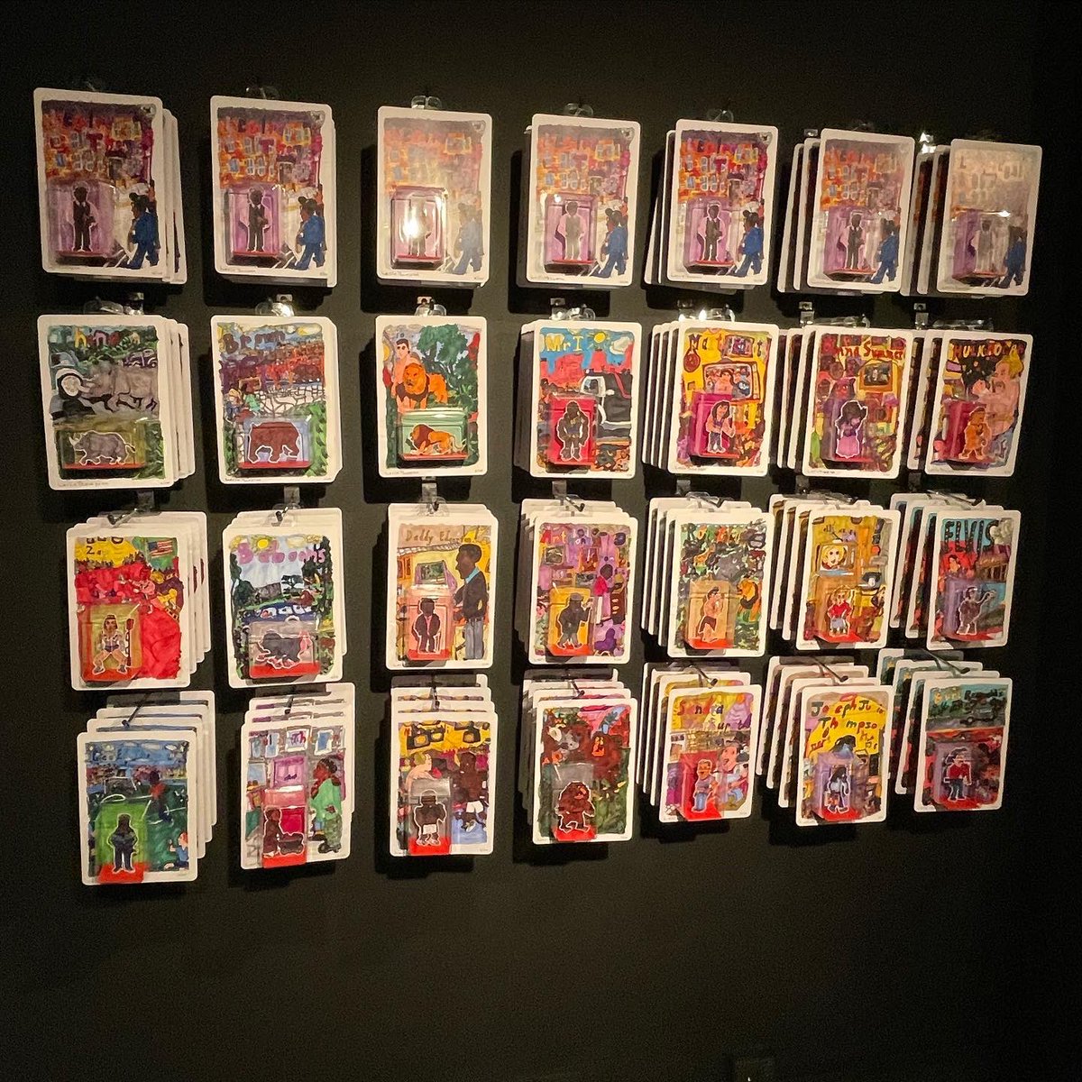 shift_voices's tweet photo. Leslie Thompson features in a group exhibition from @VentureArts at @tjboulting in #London. His action figure type artworks setup like a shop display feature alongside works by Ahmed Mohammed (second picture) &amp; Horace Lindsey (third picture). Congrats to all the artists involved. https://t.co/T9dyHlHrqA