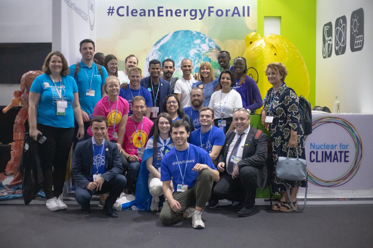 Mattwithchips's tweet photo. Looking forward to day 2 here at @COP27P #cop27 with the @Nuclear4Climate and @NA_YGN team - educating and advocating for nuclear as an essential part of meeting our net zero targets #netzeroneedsnuclear https://t.co/u6yCP6Q4ib