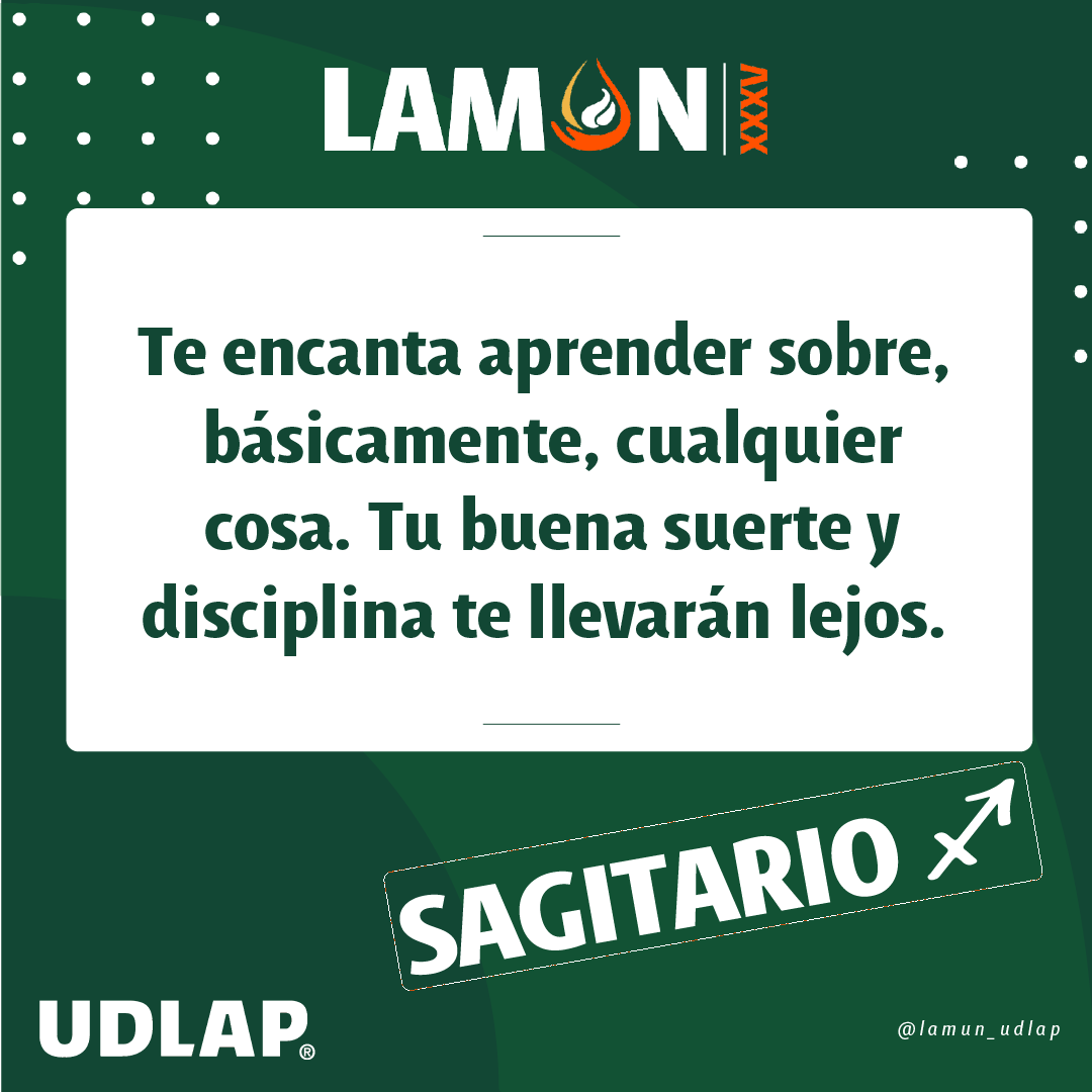 LAMUN_UDLAP's tweet photo. ¿Ya sabes qué delegado eres? Descubrelo según tu signo ✨

¡Delegaciones, el LAMUN XXXV se acerca, ¿están listas?! 💚🧡

#lamun #comités #worldchange #participation #social #udlap #soyudlap #ONU #UN #cholula #puebla https://t.co/WlOxRsbcRf