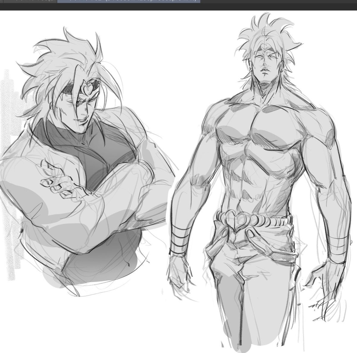 筋肉描いたら元気になった 