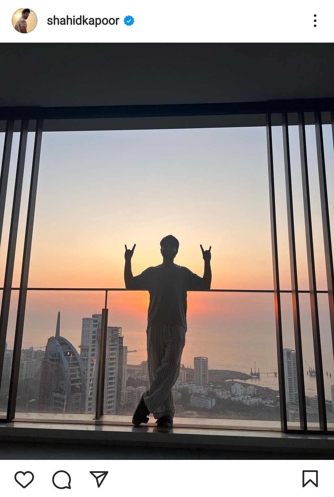 Vishal Bhargava on Twitter "Bollywood actor Shahid Kapoor gives a look at the view from the