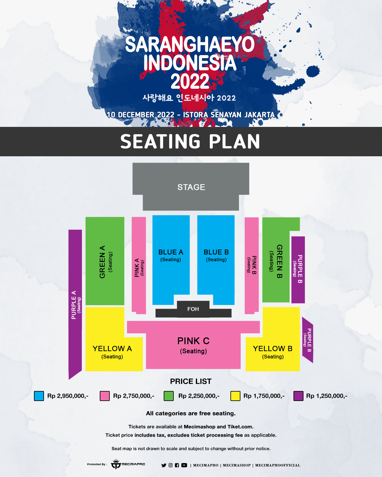 MCP on Twitter: "[ANNOUNCEMENT] SARANGHAEYO INDONESIA 2022 - Seating