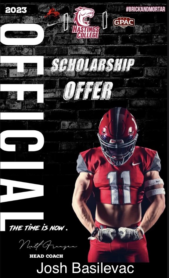 I am honored to receive an offer from Hastings College! Thank you to @godalwayzfam1st <a href="/CoachFranzen/">Matt Franzen</a> and @HCBroncoFball
