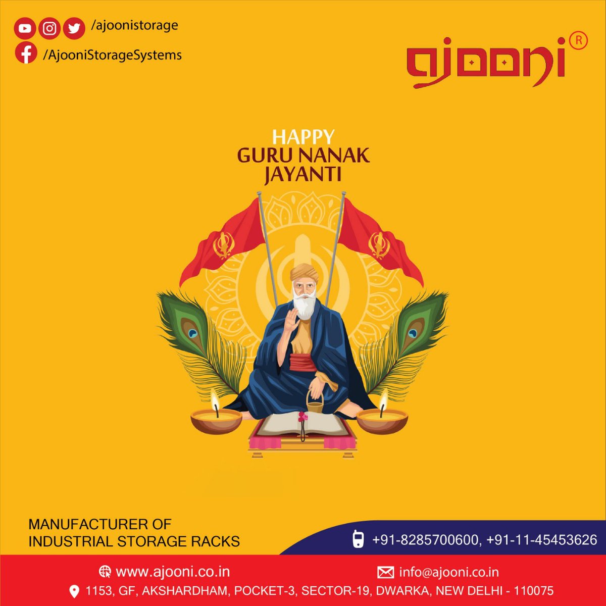 ajoonistorage's tweet photo. Nanak nit kahe vichaar, waria na jaava ek waar, jo tu bhave sai bhali kaar, tu sada salamat nirankaar 
Gurpurab di lakh lakh vadaiyan
#gurupurab #gurunanakjayanti #prakashpurab #prakashpurb
#ajoonistoragesystems #storageracks #longspanracks #mezzaninefloor #industrialracks https://t.co/IoWQNoV8EE