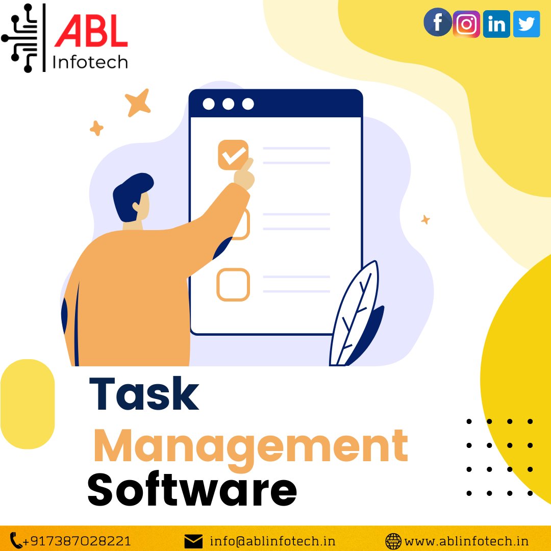 ABL_Infotech's tweet image. Our task management services help to support daily, weekly or monthly tasks that you would like to make happen.

So, what are you waiting for?
visit us:ablinfotech.in
Email:info@ablinfotech.in
Call us on:  73870 28221

#taskmanagement #tasksmanagement