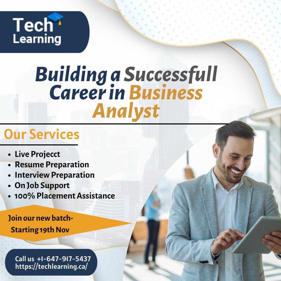 Techlearningca's tweet image. Grab the #opportunity to invest in yourself and accelerate your career today! Become the #master of #analytics and help #businesses uncover the secrets to #success with #TechLearning Programs.
Enroll Now>>>
techlearning.ca/course/busines…
Call>>> +1-647-917-5437