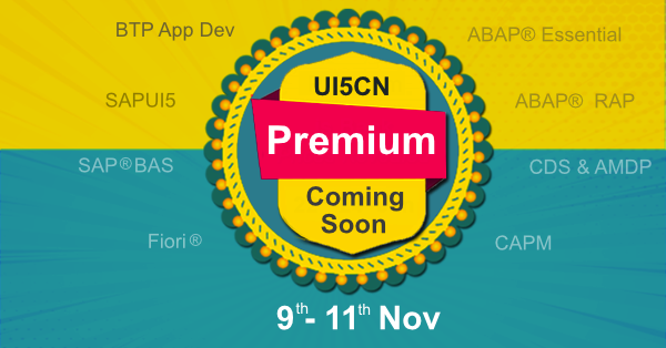 ui5cn's tweet photo. UI5CN Unlimited Premium - Coming Soon
Get the entire platform access with all current and future Courses, Bundles, and eBooks of UI5CN.
For More Details: https://t.co/o6NsmiGso4 https://t.co/dGzS1w9Y3b