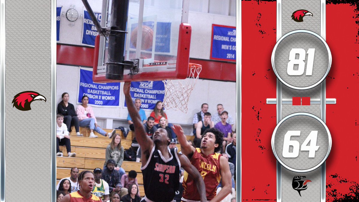 Simpson men’s basketball improves to 2-1 after an 81-64 road win over NWIC!