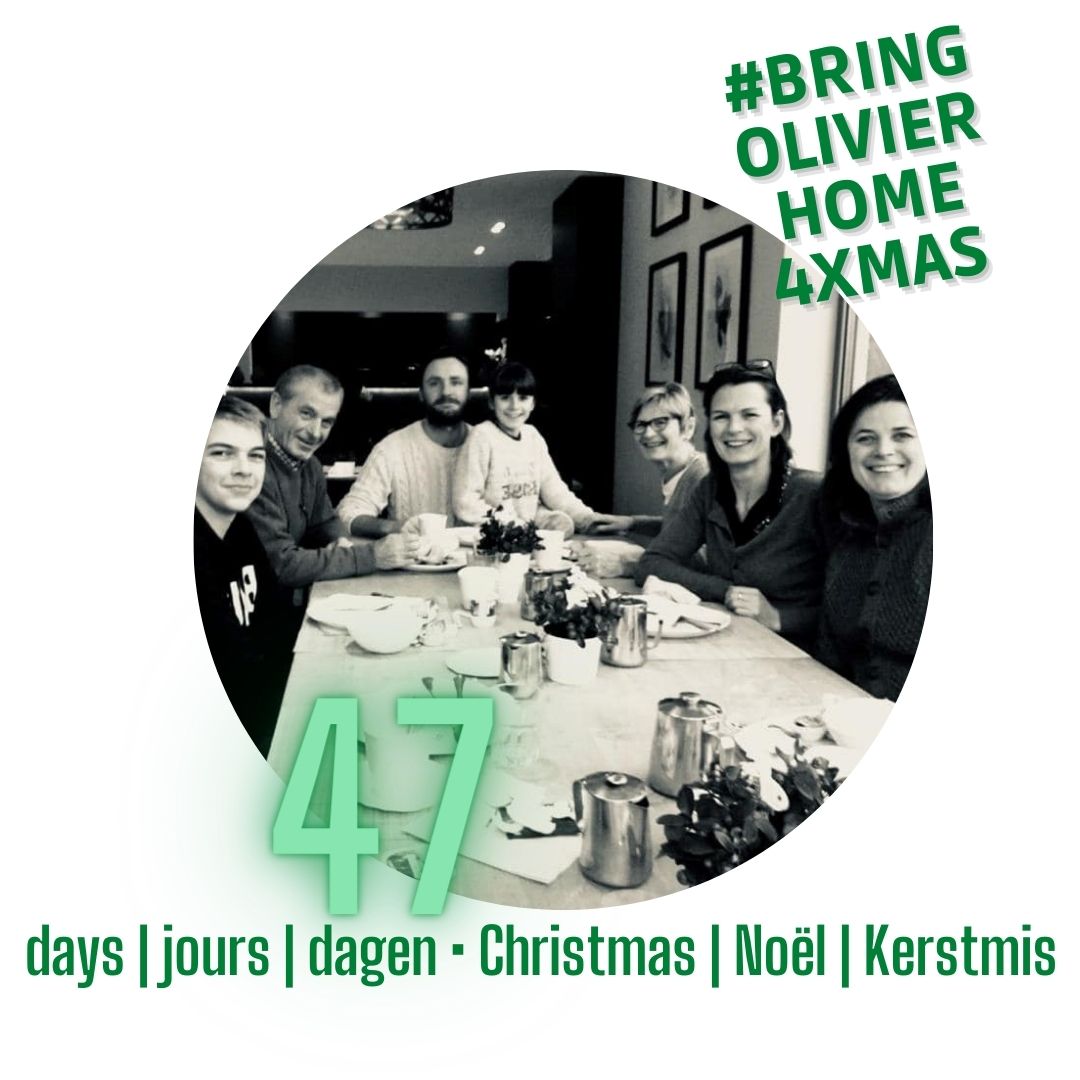 FreeOlivierVDC's tweet photo. D-47 ‘til Christmas 🎄 What an injustice ! Olivier's detained now for #258days @hadjalahbib @VincentVQ @alexanderdecroo YOU can make a Christmas miracle happen for his family! Just do it! It's more than time to #BRINGOLIVIERHOME4XMAS #EndHostageDiplomacy #FREEOLIVIERVANDECASTEELE https://t.co/hZ0nfr7fu5
