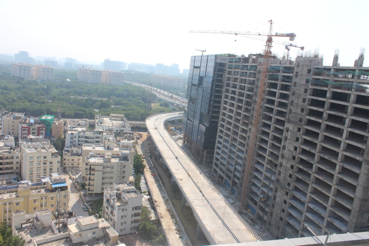 CommissionrGHMC's tweet image. Soon to be open Flyover Bridge at Shilpa Layout (1/2)