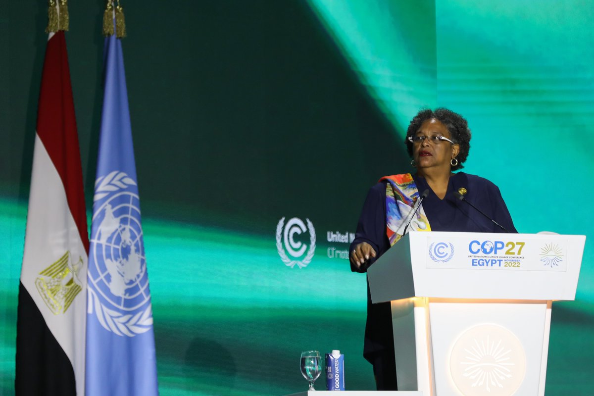 🗨️ “We are on a highway to hell with our foot on the accelerator”. Strong words from the UN Sec. Gen. at #COP27, echoed by @miaamormottley launched a blistering attack on rich nations and warned of a billion refugees by 2050 unless govts act now to tackle the #climatecrisis.