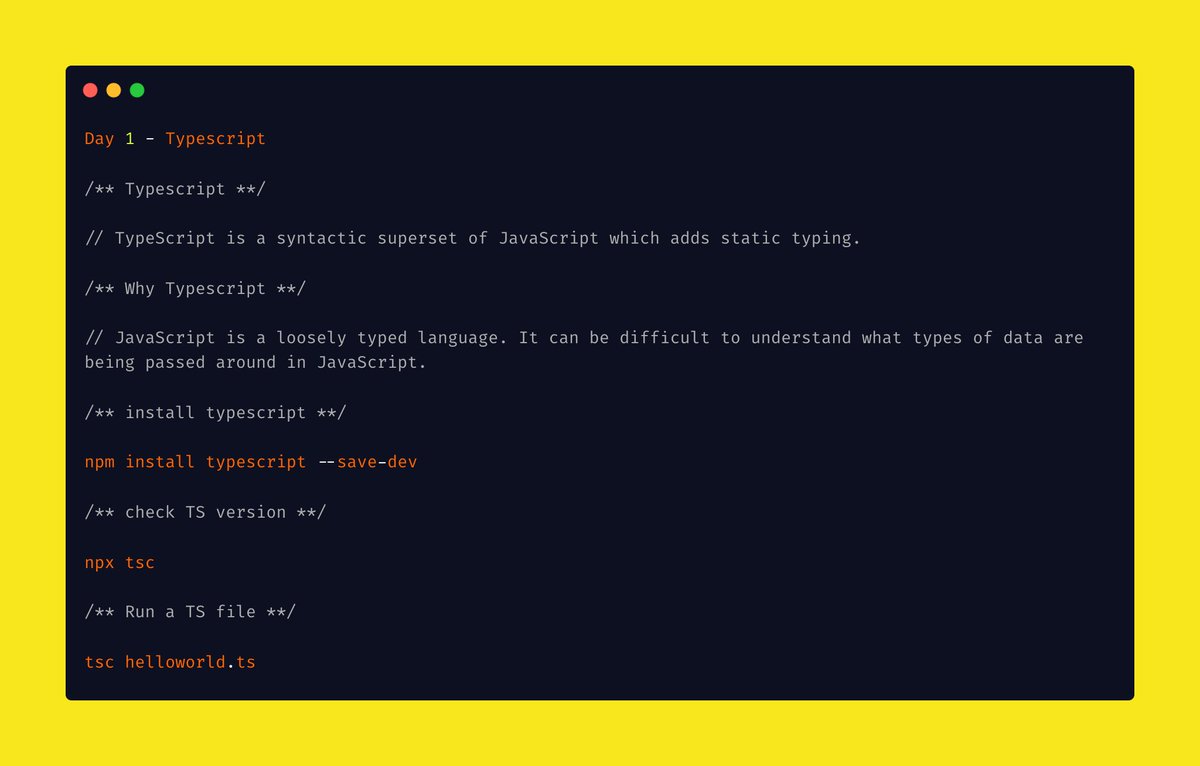 vigneshbaladev's tweet photo. What is Typescript ? Why Typescript ? Installation #typescript #javascript #webdevelopment #ReactJS #NodeJS https://t.co/kf8VBCFvic