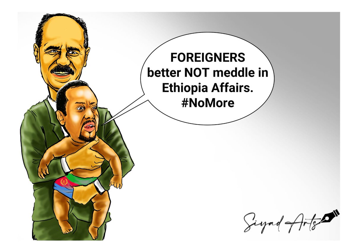 Abiy has been complaining about foreign interference while he is under the grip of Dictator #Afwerki.
#Tigray #SiyadArts