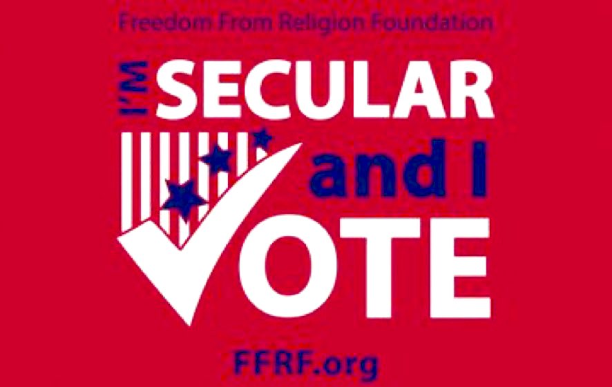 Letha_Hughes's tweet photo. Use this image from @FFRF to let others know you’re a secular voter
#AtheistVoter 
#NormalizeAtheism 
#Secularism https://t.co/9963ejUpCd