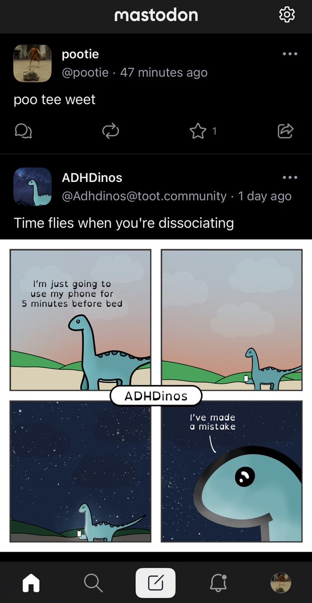 pootietiang's tweet photo. starting to figure out this mastodon thing:

1. https://t.co/35zEKvEyH0
2. select any server and create an account (i chose fosstodon)
3. after account verification, same as twitter
4. still playing around to get the hang of it

✌🏽🪺 https://t.co/rIj34o7GFx