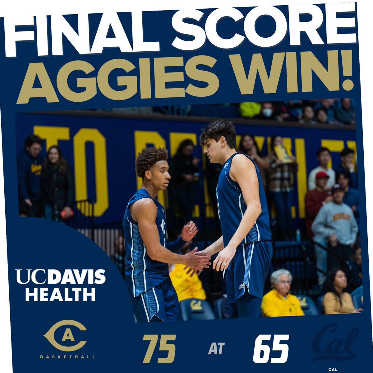 UC Davis takes down Cal, 75-65! #GoAgs