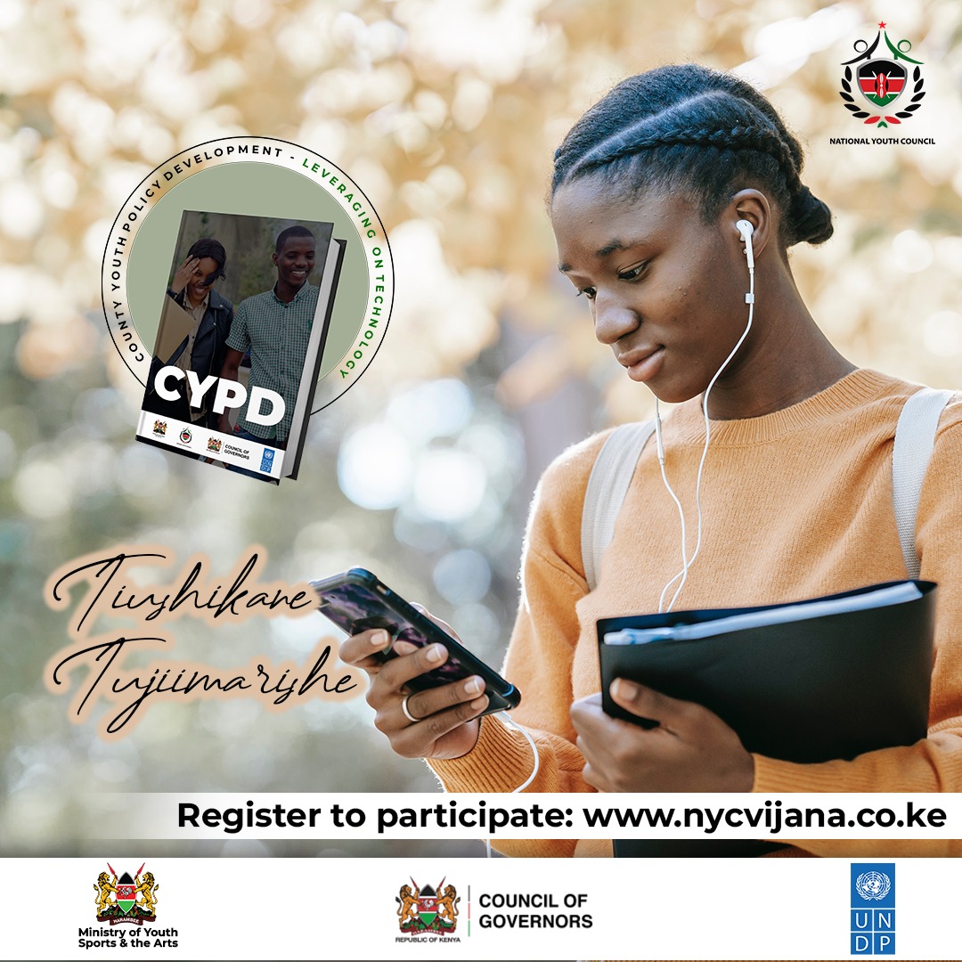 NYC_YouthVoice's tweet photo. Together we can do great things, NYC strives to ensure meaningful inclusion & participation of youth in leadership & governance.
Through #CYPD,NYC aims at involving youth in formulation of county policies that addresses their issues.
Visit https://t.co/gPtr5EOd4m to participate https://t.co/cwfsOY5Esn