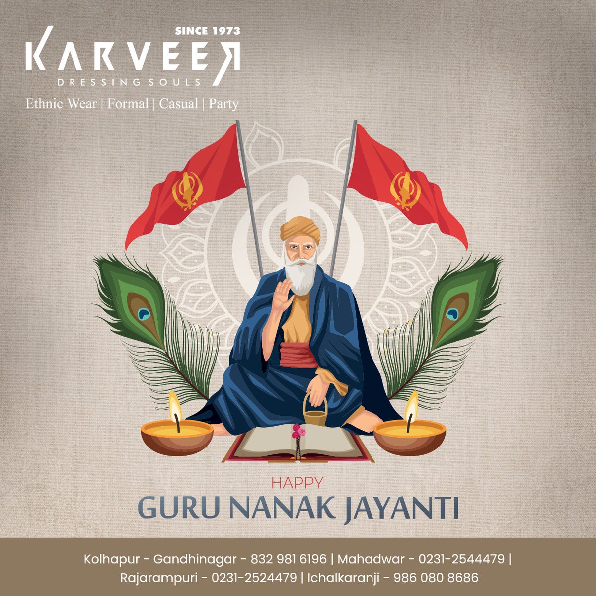 KarveerCreation's tweet photo. "On the occasion of Guru Purab, I am sending you many best wishes, I hope that his blessings always remain with you"

#Karveercreation #Sherwani #MenStyle #menswear #formalwear #newshowroom #clothingstore #kolhapurcity #Gurunanakjayanti https://t.co/2zFBGxf7Kh