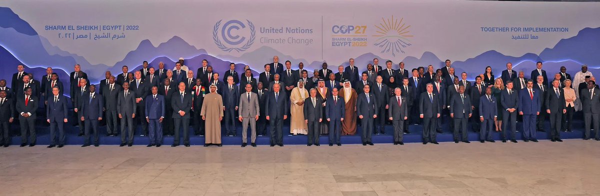 Notice anyone missing here in this world leaders family photo at #COP27 ? And how many women leaders?