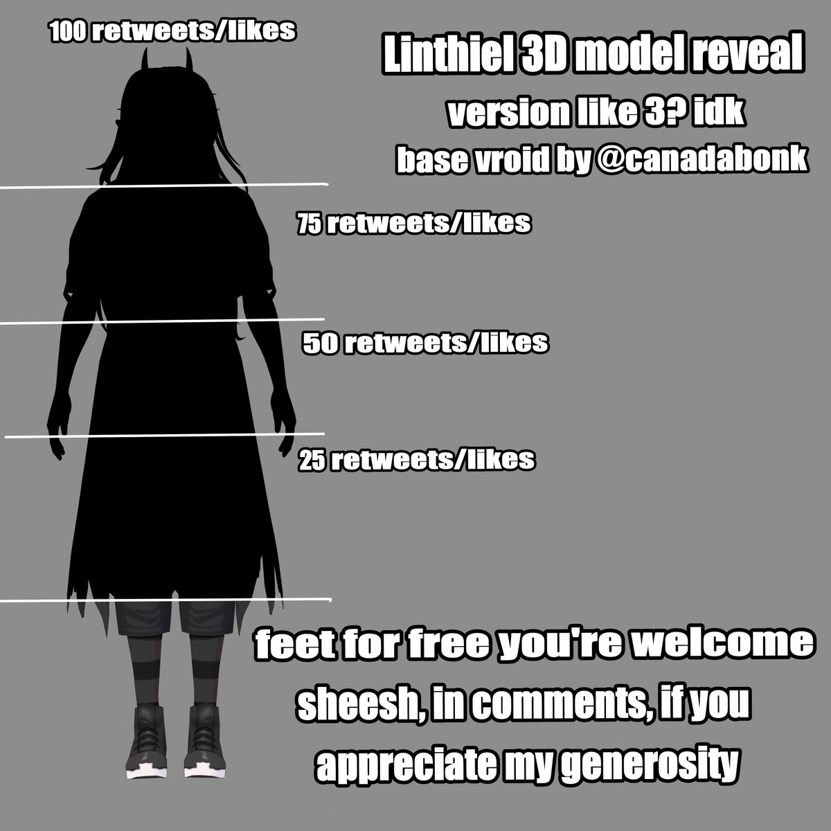 I finally have a model that I didn't make myself, which means I get to do a fancy pants reveal. People still do those, right? Check comments for reveals

model by <a href="/canadabonk/">canada</a> 
#ENVtubers #VtuberDebut #VTuberUprising #VTuberTwP