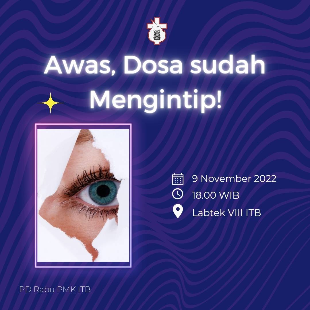 pmkitb's tweet photo. [PD Rabu]

Shalom teman-teman !! ✨

Yuk gabung PD Rabu dengan tema "Awas, Dosa sudah Mengintip".
Di PD Rabu ada apa aja? kita akan saling bertukar cerita, belajar, dan juga saling mendoakan satu sama lain 🙌

Kami tunggu kehadiranmu dan teman-teman mu di PD Rabu https://t.co/IbKrETTI6Y