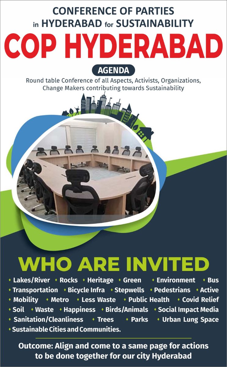 sselvan's tweet photo. #COPH is a humble initiative to get together socially environmentally active people in Hyderabad to voice out "Conference of Parties" in #Hyderabad on #SDG Goals, @COP27P
In the best interests of our city #ClimateChange #ClimateAction Pls ping me if interested for details https://t.co/UZGjSSBvaK