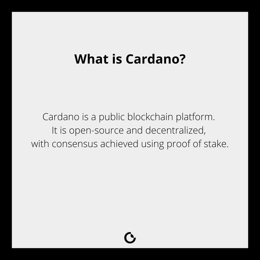 WeCapisco's tweet photo. #cardano in a nutshell... Welcome to #What is Tuesday's, where you learn with us...

#digitalmarketing #nft #branding #capisco #web3 #blockchain #eth #opensea #crypto #metaverse #ethereum https://t.co/2vyb2iRrGC