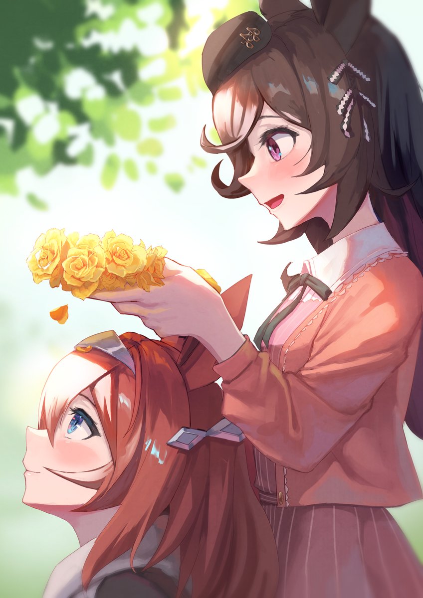 井ノ上たきな ,錦木千束 「#ツイッターTL復活祭 乗っかっていきます 」|ごましを@絵のお仕事募集中のイラスト