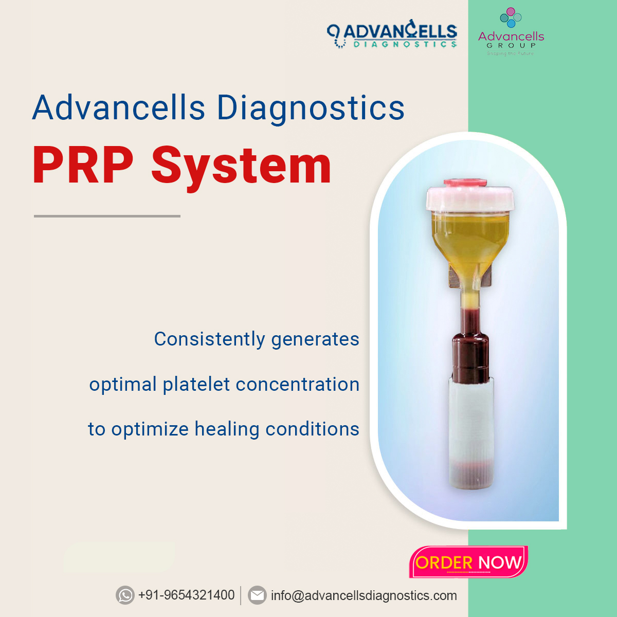 AdvancellDiagno's tweet photo. Advancells Diagnostics PRP Kit guarantees you easy and validated high-yield platelets isolation for PRP therapy.
Connect with us at info@advancellsdiagnostics.com to place an order.
#prpkit #prptreatment #prptherapy #prpsystem #plateletrichplasma #advancells https://t.co/6nLMpNxhSs