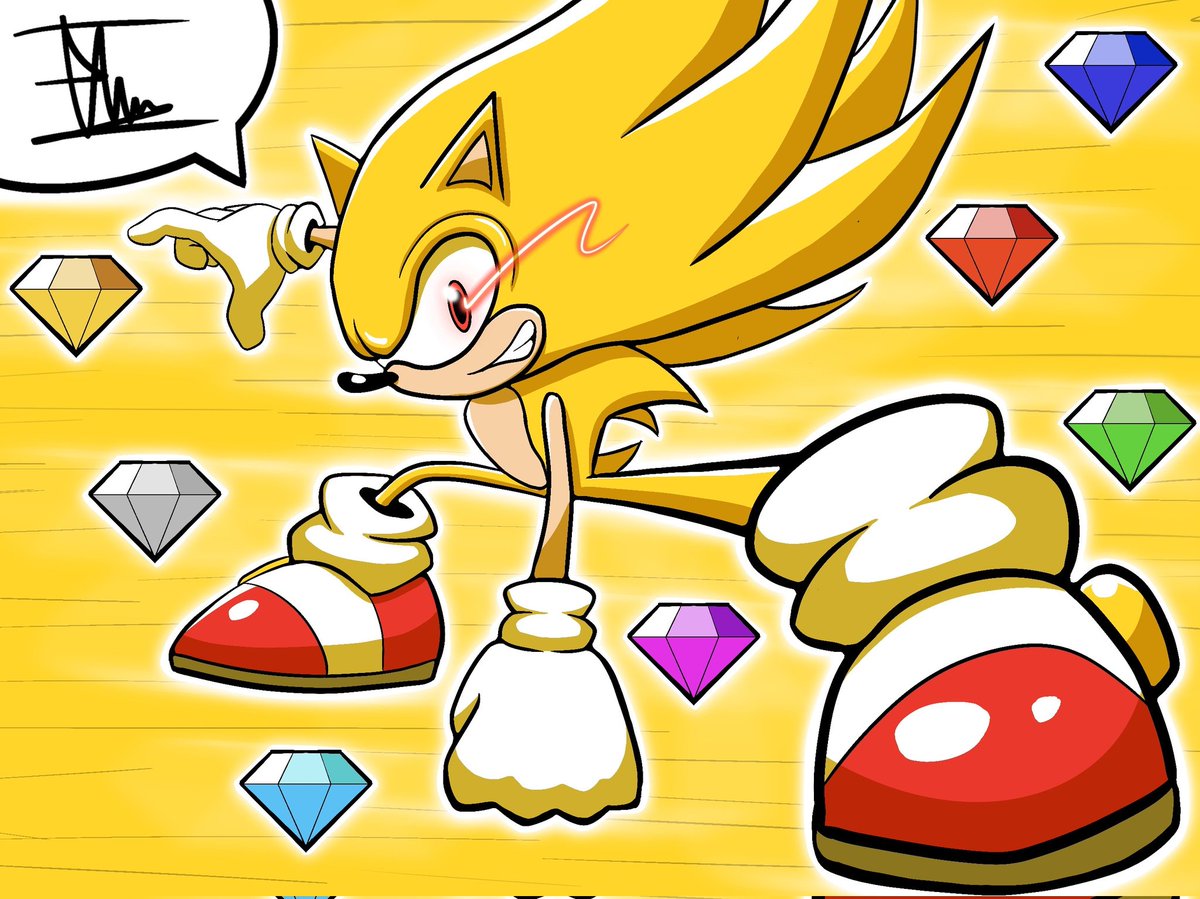 MooreTekla's tweet photo. Super Sonic edition, just because 🤷🏾‍♂️... Good Morning!

#sonicthehedgehog #sonicart  #sonic #sonicfanart #sonicthehedgehogedit #sonicfrontiers #superspeed #digitaldrawing #digitalart #artistoninstagram #instaart #illustrationartist #instaartist #supersonic #chaosemeralds https://t.co/q343lylwau