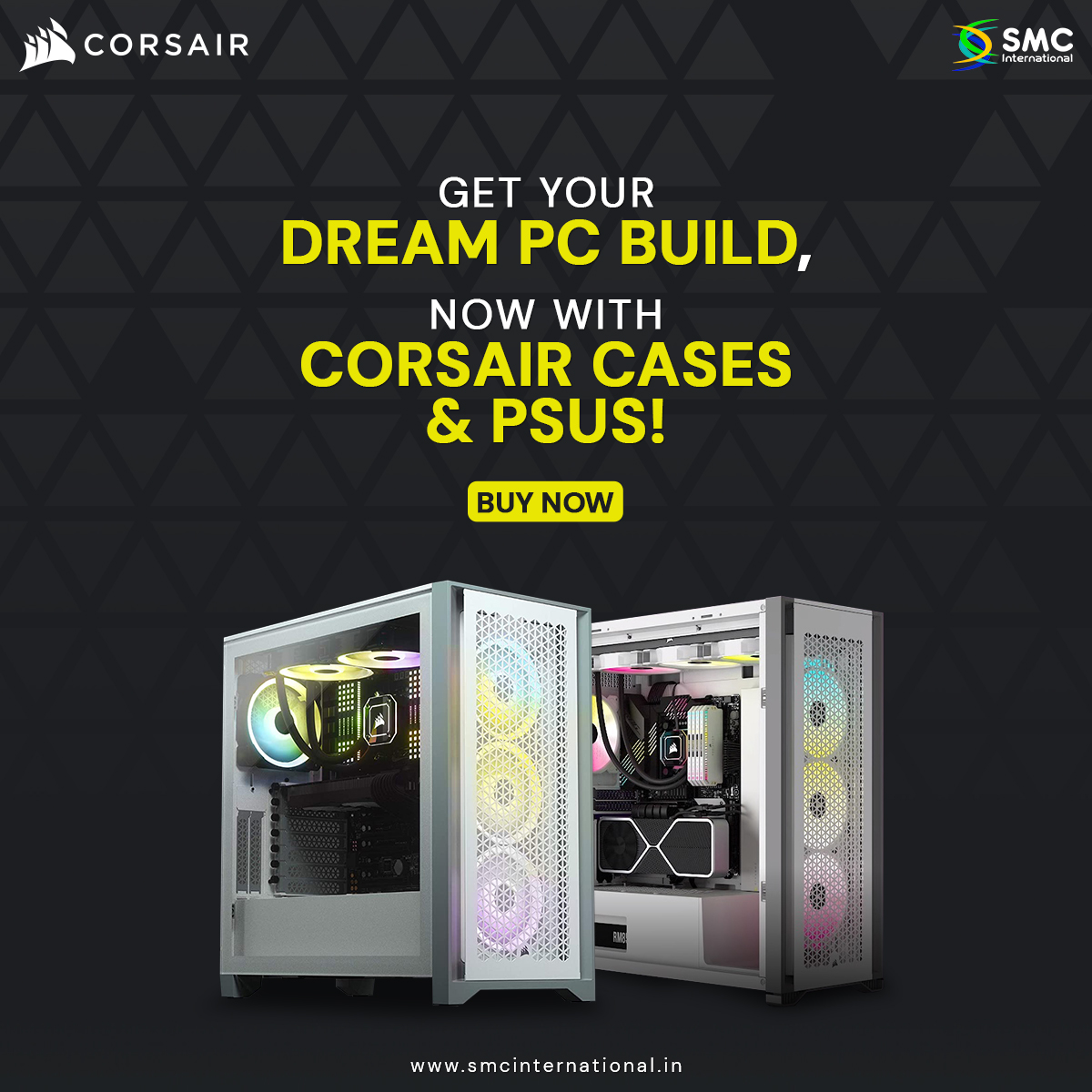SMCIntOfficial's tweet image. The wait's over! Now get your Dream PC Built with Corsair Cases and PSUs all at the best prices and the best service, By the best PC Builders in Town!

Buy Now: smcinternational.in

#gamingpc #gamingpcbuild #gamingindia #gamingrigs #gamingrigsetup #gaminglife