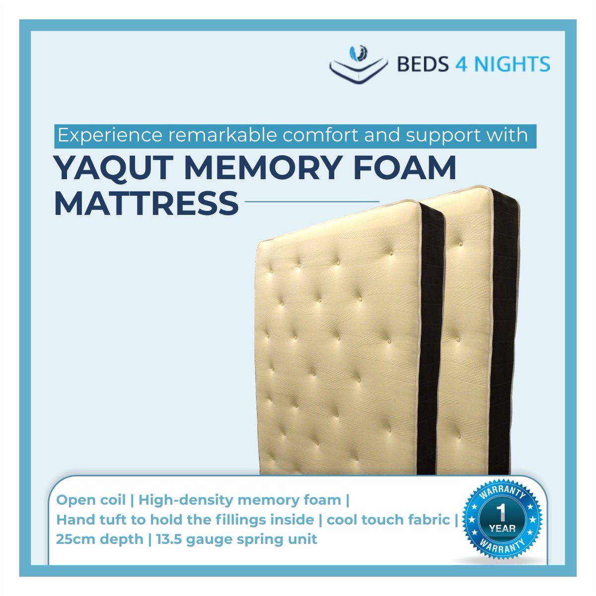 beds4nights's tweet photo. Shift from your regular mattress to the YAQUT Memory Foam mattress and get the sleep that your body deserves after a long day. 

Visit our website to order today!

#mattress #mattressinabox #memoryfoammattress #mattressinabox #mattresses #yaqut #yaqut90 #mattresssale https://t.co/49QCqYnUPT