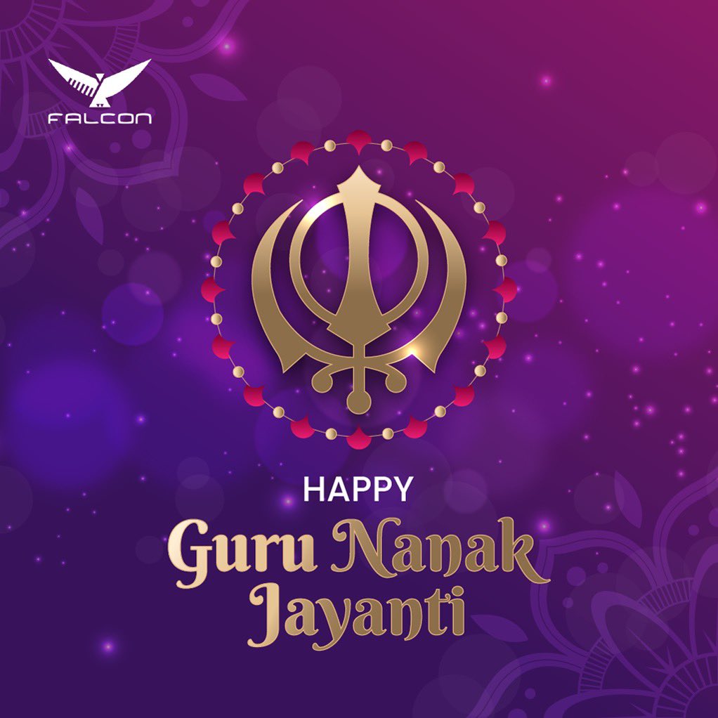 FalconSolCo's tweet photo. Happy Gurupurab. May Guru Nanak Dev fulfil all those wishes and shower his blessings on you forever. https://t.co/Cu1skv2ZDq