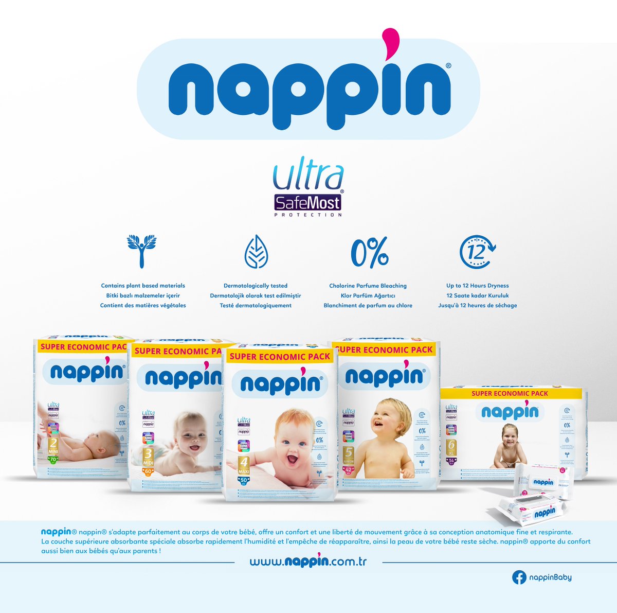 nappiaCare's tweet photo. nappin® Baby Diapers..
#nappin #baby #diaper #babydiaper #bebekbezi #sızdırmazbebekbezi #leakproof #dryness #esnek #tamkoruma #rahat #flexible #protection #comfortable #hygienic #hijyenikbebekbezi #hygienicbabydiaper #nappinbabydiaper #ultraemici #anatomik #absorbent #anatomic https://t.co/7qJfdxTFBg