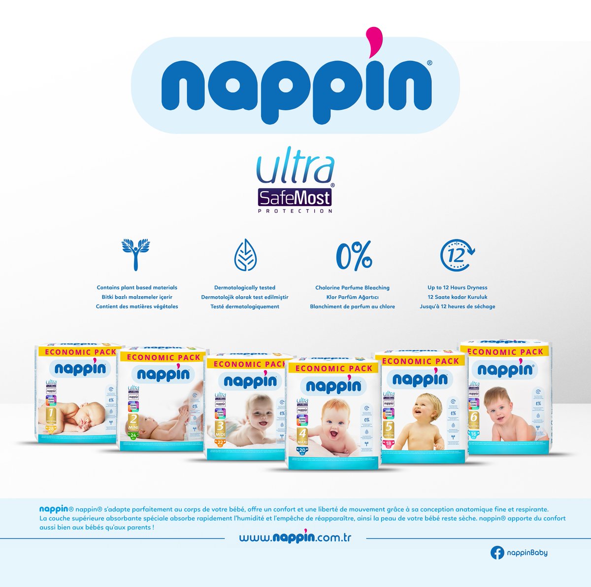 nappiaCare's tweet photo. nappin® Baby Diapers..
#nappin #baby #diaper #babydiaper #bebekbezi #sızdırmazbebekbezi #leakproof #dryness #esnek #tamkoruma #rahat #flexible #protection #comfortable #hygienic #hijyenikbebekbezi #hygienicbabydiaper #nappinbabydiaper #ultraemici #anatomik #absorbent #anatomic https://t.co/7qJfdxTFBg