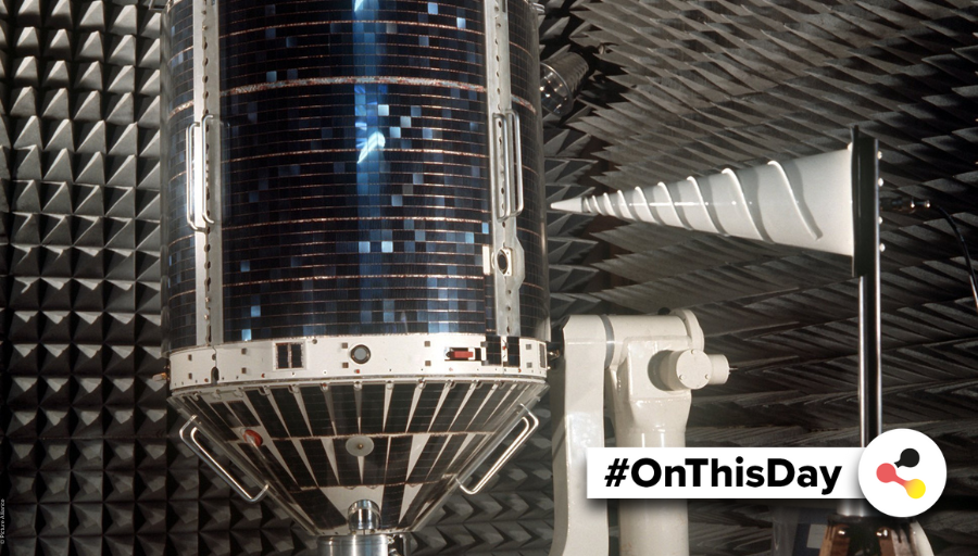 en_germany's tweet photo. #OnThisDay in #Germany: In 1969, the first German satellite named Azur is launched into orbit from Vandenberg Air Force Base in California. It marks the start of German #space research. 🛰️ 

#OTD #GermanHistory #spaceprojects https://t.co/iF1C7t8xwP