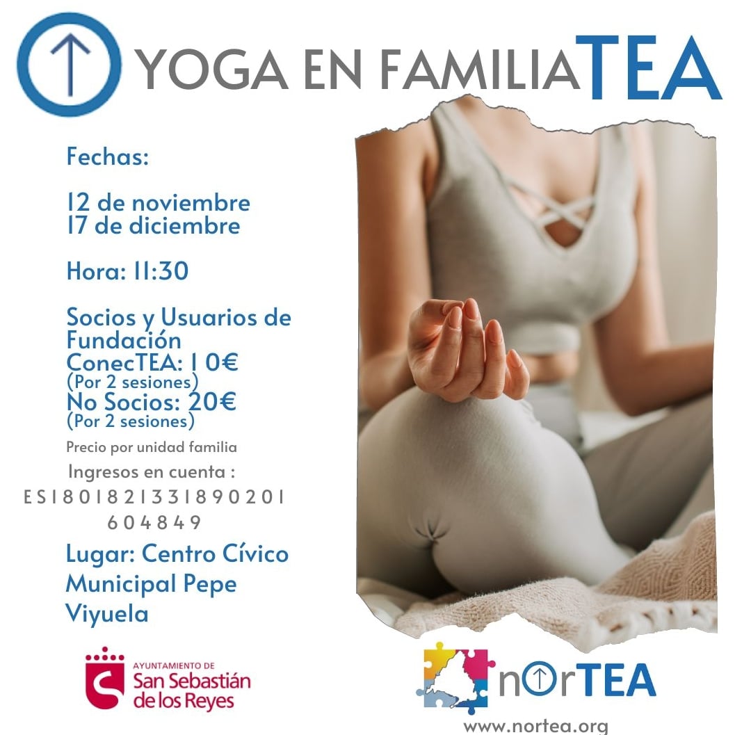 #YogaFamiliaTEA

⬇️🧘‍♀️💙⬇️🧘‍♀️💙⬇️🧘‍♀️💙⬇️
Formulario de inscripción:
forms.gle/eBnB1jCNbxijHF…

Lugar: Centro Cívico Pepe Viyuela 

#yogainfantil 
#hablemosdeautismo #NorTEAsomosUnoMás
<a href="/sansecomunica/">Ayuntamiento de San Sebastián de los Reyes</a>
#SomosUnoMásNorTEA 
#SomosFamilias #SomosNorTEA