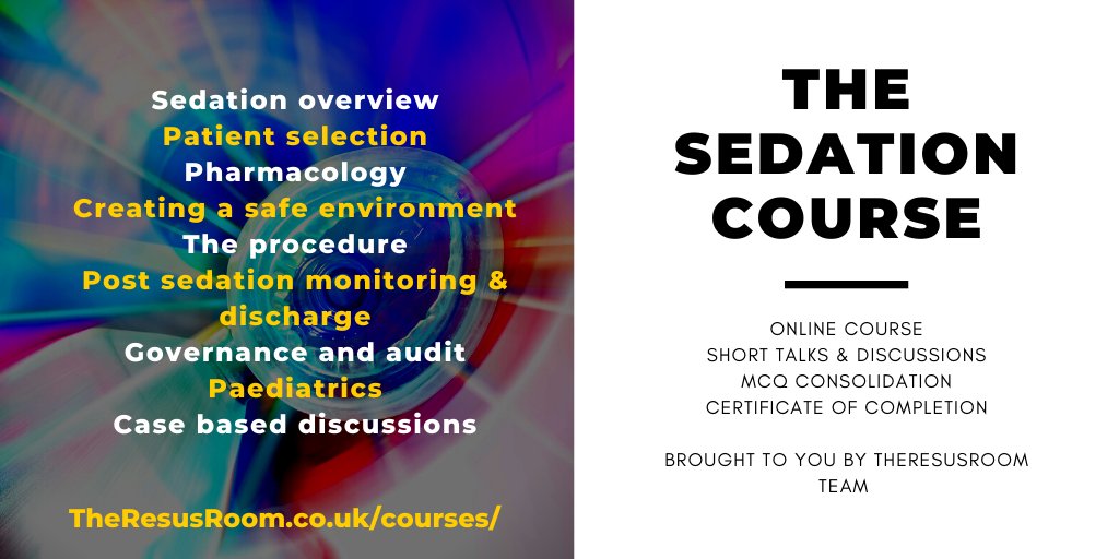 TheResusRoom Events & Courses on Twitter "The Sedation Course; online