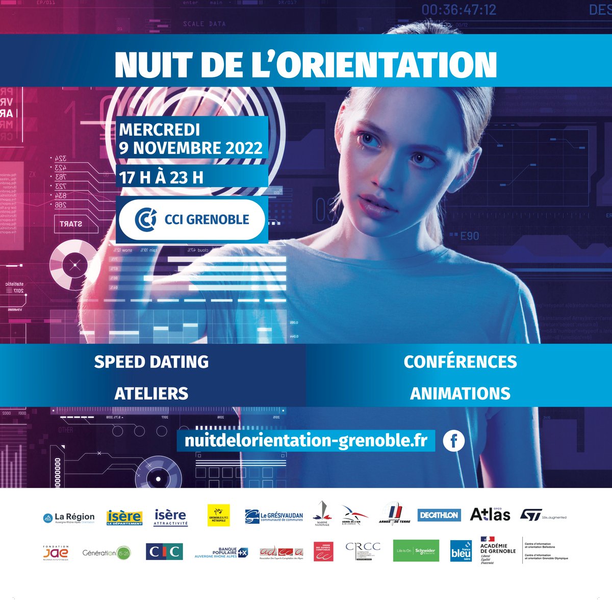 🔵 Les #CCI se mobilisent pour l'#orientation des jeunes. Rdv demain à la <a href="/ccigrenoble/">CCIdeGrenoble</a> pour la 1ère date en 🇫🇷 des - Nuits de l'Orientation - En savoir + 👉 cci.fr/ressources/for…
#France <a href="/Travail_Gouv/">Ministère du Travail</a> <a href="/CGrandjean_/">Carole Grandjean</a> <a href="/PapNdiaye/">Pap Ndiaye</a>