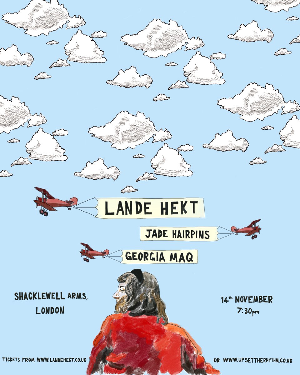 Looking forward to this concert on Monday, now with the incredible Georgia Maq opening the show too, wows! @landehekt @ShacklewellArms @jadehairpins @georgiamaq_