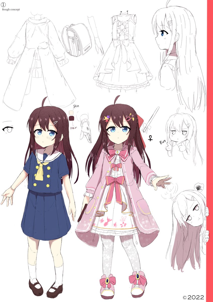 Character Sheet Practice but UWOOGHH 😭😭 ♀
Ehem~
Glad I'm taking art courses both online and offline, there are a lot of things I haven't learned.
I hope in 2023 I will get better both fundamentally and in self-branding. 