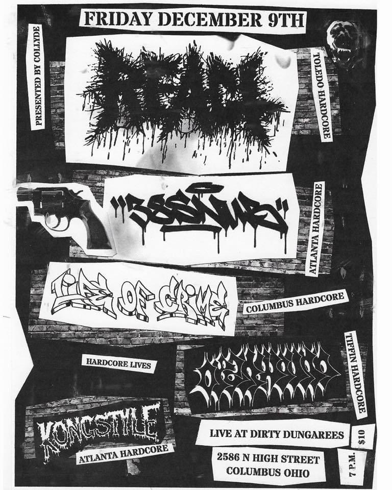 OPENWOUNDBD's tweet image. Coming up quick in Columbus Ohio with React, 38 Snub, Life of Crime, and Kongstyle. #hardcorebeatdown