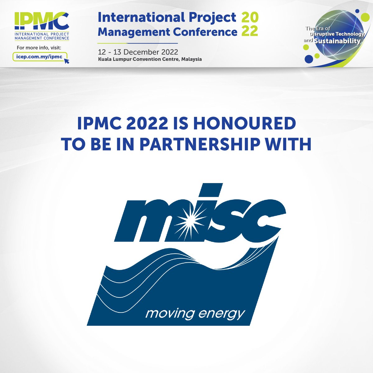 IPMCOfficial's tweet photo. IPMC 2022 is honoured to be in partnership with MISC, a world leading provider of international energy related maritime solutions and services. 
Find out more about MISC at https://t.co/PnvDYkx085
#ipmc #projectmanagement #conference #exhibition #oilandgas #energy #maritime https://t.co/JDNCKQLsll