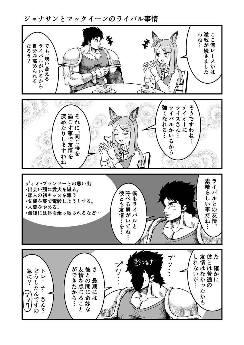 ジョジョと奇妙なウマ娘
完成原稿 まとめ
#ウマ娘 #ジョジョ #漫画が読めるハッシュタグ 