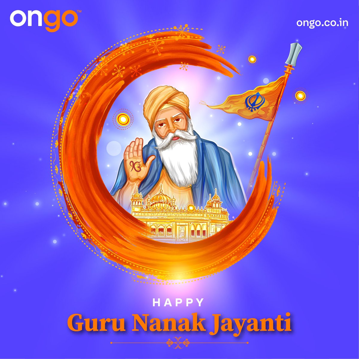 Ongo_India's tweet photo. May Guru Nanak Dev shower his blessings on you and your family.

Happy Guru Purab

#Ongo #AGSTTL #IndiaTransact #digitalpayments #banking #fintech #GuruNanakJayanti #gurunankjayanti2022 https://t.co/v3OI613YXx