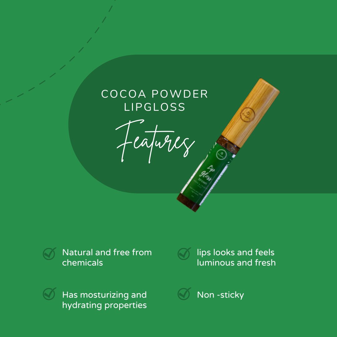 PlorganicRw's tweet photo. Forget chalky, waxy lips
Make your pout look and feel lush with our organic cocoa powder lipgloss.Available now !
#plorganic #madeinrwanda #madeinzimbabwe #madeinafrica #organicskincare #naturalskincare #circulardesigners #circulareconomy #circularity #sustainabledevelopmentgoal https://t.co/VoDkgOMv70
