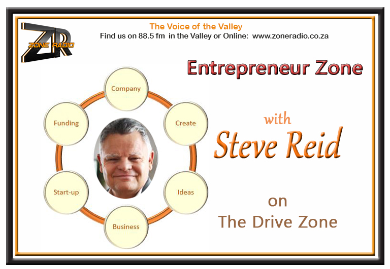 Coming up at 16h10 on The Entrepreneur Zone...Join Steve Reid and guest Ken Stuart, owner of Solid Rock Financial Services, when they will be chatting to 'The Unicorn' about 'Small Business Owner and Risk. (Why is it important and what to do about it)