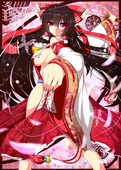 過去に描いた霊夢 